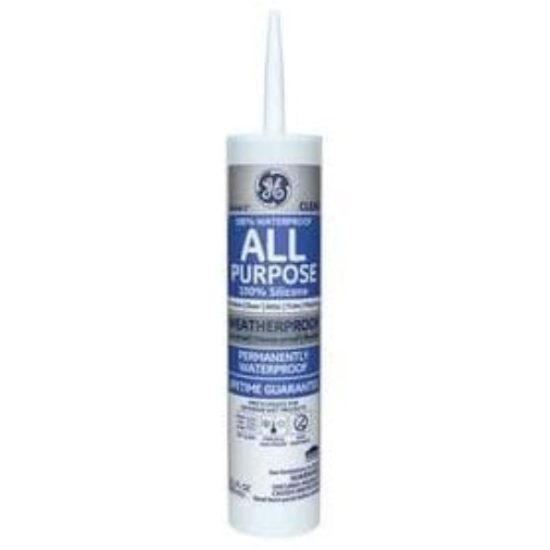 GE All Purpose Silicone 1 Sealant, Clear, 10.1oz