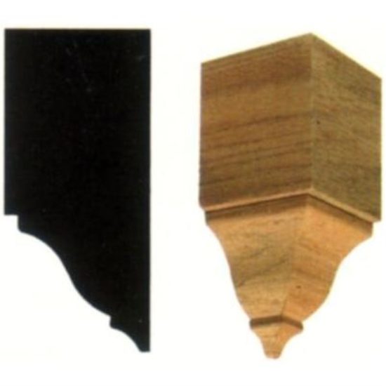 House of Fara 4-3/8 In. x 2 In. x 2 In. Unfinished Hardwood Inside Corner Block