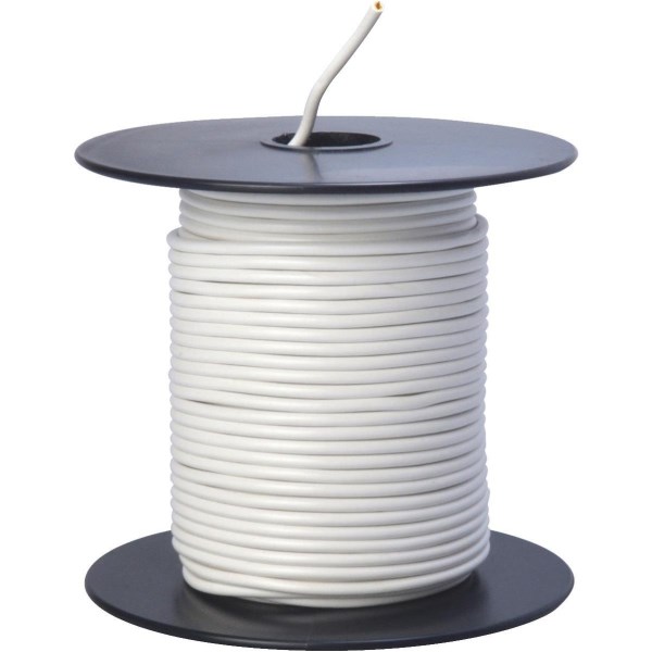 ROAD POWER 100 Ft. 18 Ga. PVC-Coated Primary Wire, White