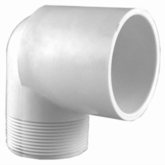 Charlotte Pipe 1 In. Slip x Male Schedule 40 90 Deg. Street PVC Elbow (1/4 Bend)
