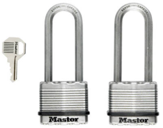 Master Lock Magnum 1-3/4 In. W. Dual-Armor Keyed Padlock with 2-1/2 In. L. Shackle (2-Pack)