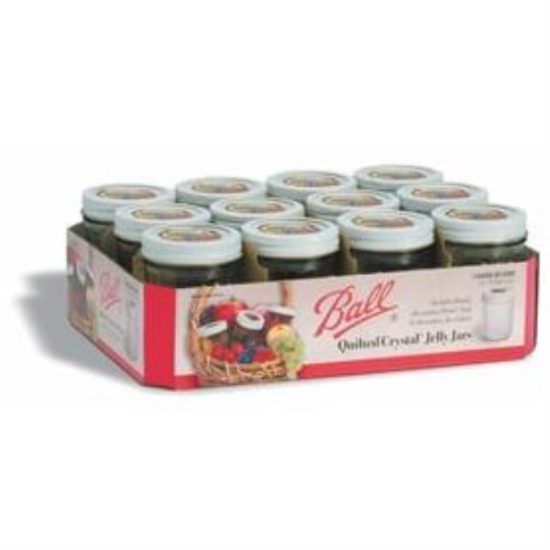Ball 8 Oz. Glass Deluxe Jam or Jelly Jar, (12-Pack)