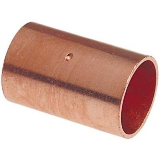 NIBCO 1/2 In. x 1/2 In. Copper Coupling with Stop
