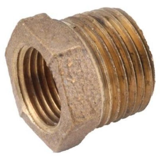 Anderson Metals 1/2 In. MPT x 3/8 In. FPT Red Brass Hex Reducing Bushing