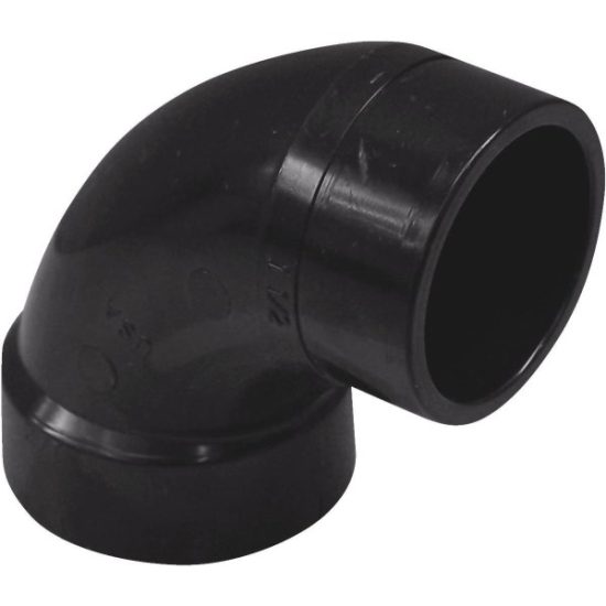 Charlotte Pipe 4 In. Hub x Spigot 90 Deg. Sanitary Street ABS Elbow (1/4 Bend)