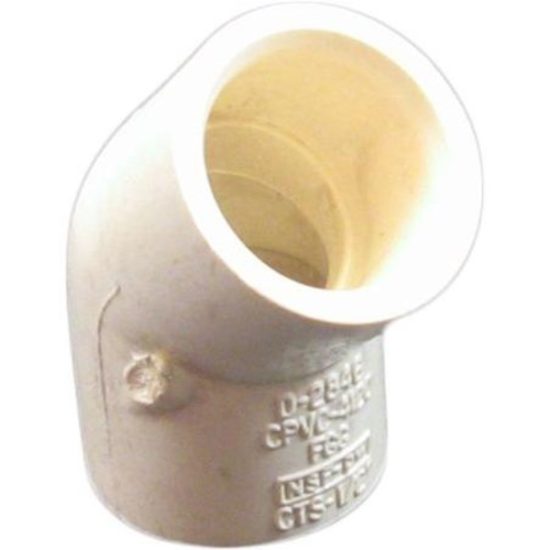 Charlotte Pipe 1/2 In. Slip x Slip 45 Deg. CPVC Elbow (1/8 Bend)