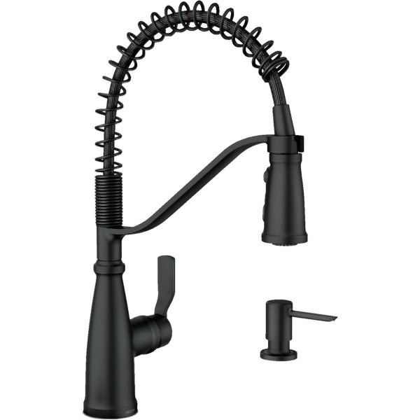 Moen Nolia Single Handle  Pull-Down Kitchen Faucet, Matte Black