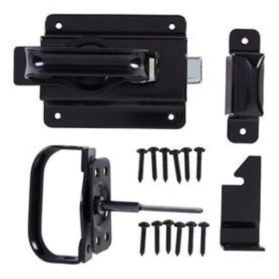 National Heavy-Duty Black Swinging Door Latch