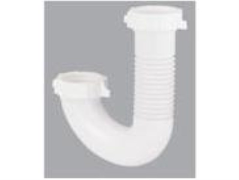 Do it Best 1-1/2 In. or 1-1/4 In. x 1-1/2 In. Flexible White Plastic J-Bend, Extendable to 9-1/2 In.