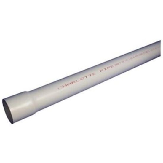 Charlotte Pipe 1/2 In. x 20 Ft. Cold Water Schedule 40 PVC Pressure Pipe, Belled End