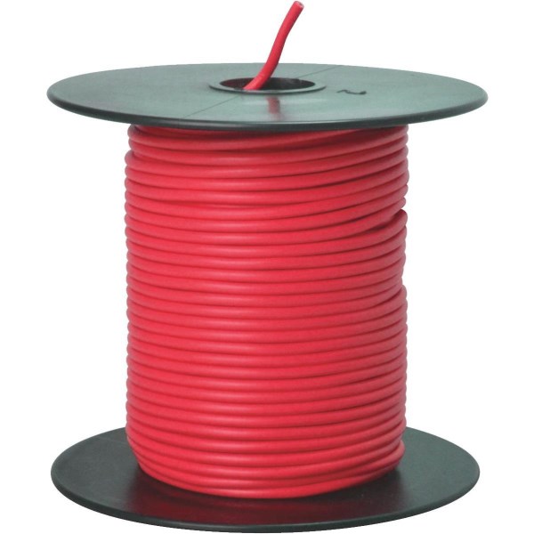 ROAD POWER 100 Ft. 18 Ga. PVC-Coated Primary Wire, Red