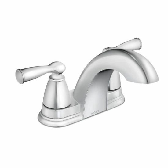 Moen Banbury Chrome 2-Handle Lever 4 In. Centerset Bathroom Faucet with Pop-Up