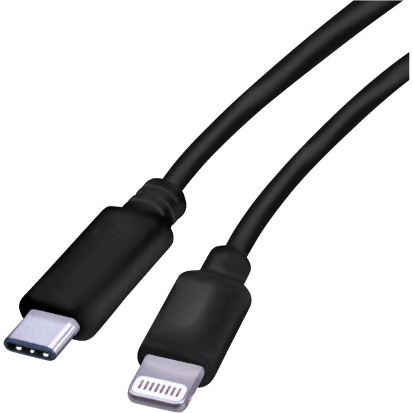 Blue Jet 6 Ft. Black Lightning to Type-C USB Charging & Sync Cable