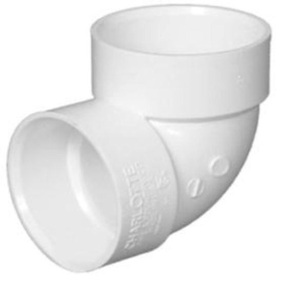 Charlotte Pipe 1-1/2 In. Schedule 40 90 Deg. DWV PVC Vent Elbow (1/4 Bend)