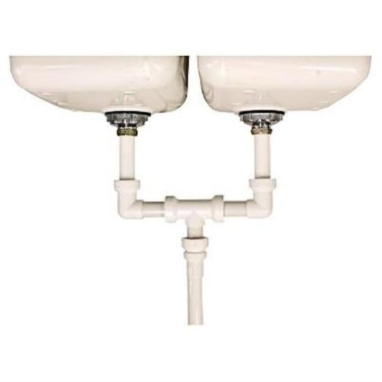 Keeney Insta-Plumb 1-1/2 In. x 16 In. White Plastic Center Outlet Waste