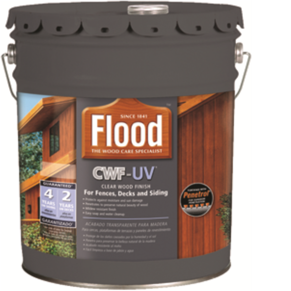 Flood CWF-UV Oil-Modified Fence Deck and Siding Wood Finish, Natural, 5 Gal.