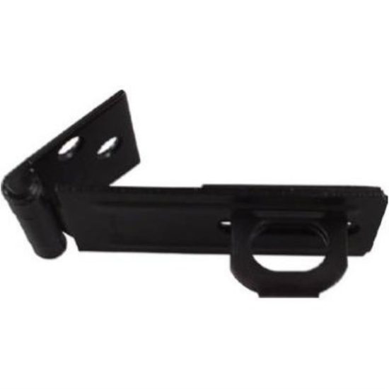 National 3-1/4 In. Black Non-Swivel Safety Hasp