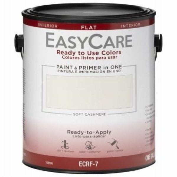 Ready To Use Colors Paint & Primer, Interior Flat Acyrlic, Soft Cashmere, Gallon