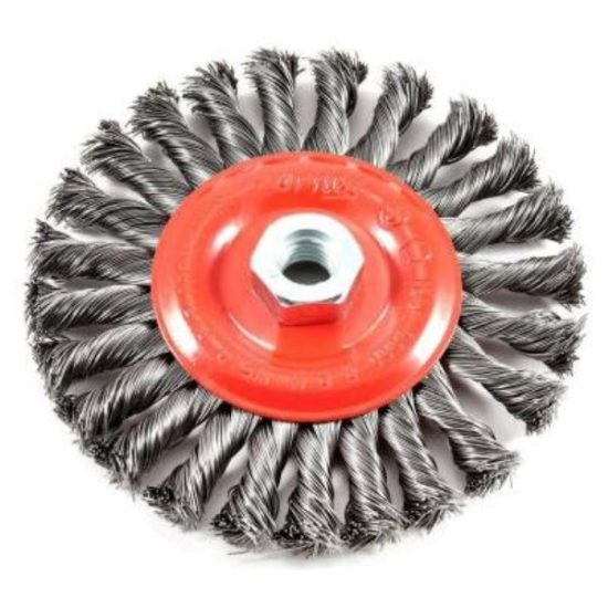Forney 6 In. Twisted/Knotted .012 In. Angle Grinder Wire Wheel