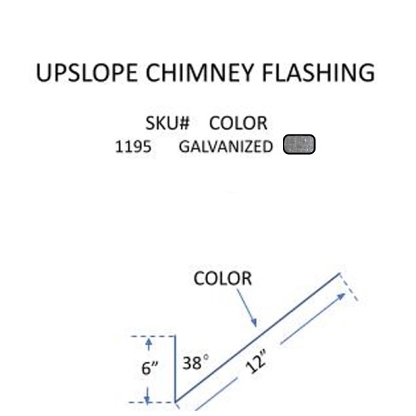 IVEY UPSLOPE GALVANIZED CHIMNEY FLASH