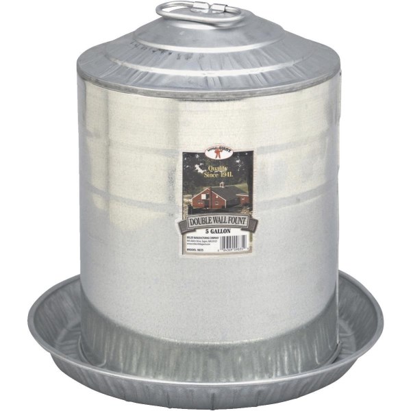 Farm-Tuff 5 Gal. Galvanized Poultry Fountain