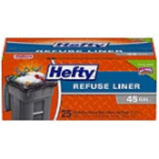 Hefty Refuse Liner 45 Gal. Black Trash Bag (25-Count)