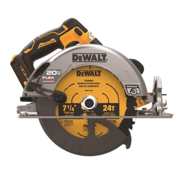 DEWALT 20 Volt MAX 7-1/4 In. Brushless Cordless Circular Saw with FLEXVOLT Advantage (Bare Tool)