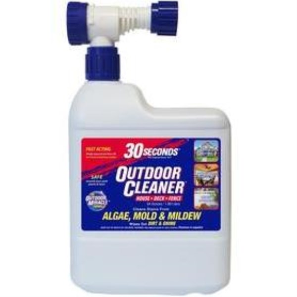 30 seconds Outdoor Cleaner 64 Oz. Ready To Spray Hose End Algae, Mold & Mildew Stain Remover