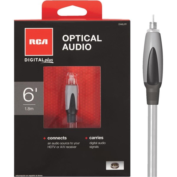 RCA 6 Ft. Gray Audio Optical Cable