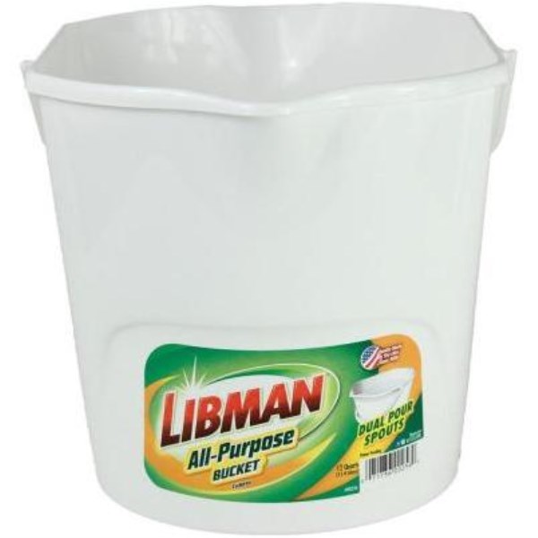 Libman 3 Gal. White All-Purpose Dual Spout Bucket